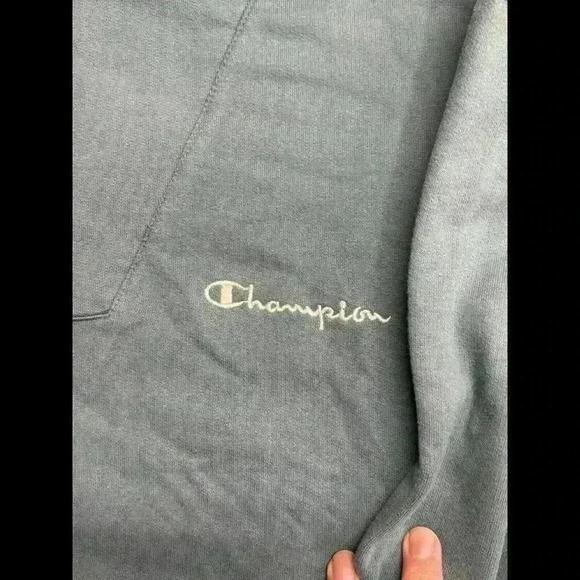 Vintage Champion Sweatshirt 1/4 Zip Crewneck Mens Size XL Blue - Picture 2 of 8